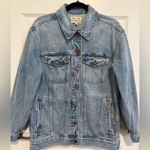 Madewell Oversized Trucker Jacket with Brass Buttons